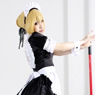 Fate Saber Light Golden Hair Bag zero Fate Saber Red Nero cosplay Wig