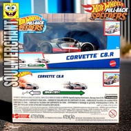 Hot Wheels Pull Back Speeders Corvette C8.R Silver 1:43 Diecast Sport Car