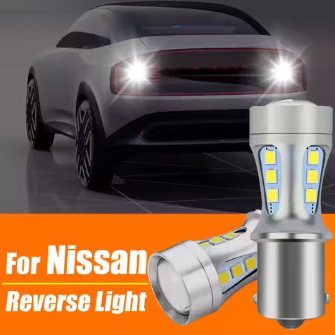 2X LED Reverse Light P21W BA15S 1156 white For Nissan Patrol Qashqai J10 Terrano X-Trail T30 Versa T