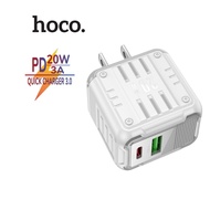 Củ sạc nhanh PD20W Hoco C135 chân dẹt 1 cổng USB / Type-C chất liệu ABS cao cấp