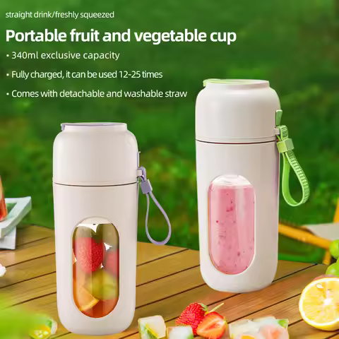 2026 New Portable Blender, Wireless Rechargeable Juicer Cup, Large Capacity Electric Personal Fruit 