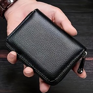 Card Holder Men's ID Card Holder Anti-Degaussing Driver's License ID Bag Wallet Large Capacity Bank 