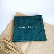 HIJAU Woven cloth, woven house fur tie #0069 BOTTLE GREEN