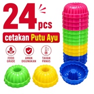 24 Pcs Food Grade Plastic Round Putu Ayu Cake Molds