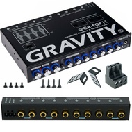 Gravity GR-EQP11 Digital Bass Machine 1/2 Din 9V 4-Way Car Parametric Equalizer w/Front, Rear + Sub 