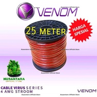 ORIGINAL VENOM 4 AWG CAR ACCU POWER AUDIO STRUM CABLE 25 METER 4AWG