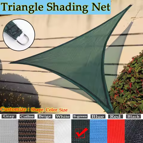 High-Quality Blackish Green Garden Yard Triangular Sun Shelter Patio Canopy Garden Sun Shade Awning 