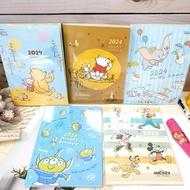 2024 Disney 25k Monthly Plan Diary Mickey Pooh Dumbo Three-Eyed Monster Calendar Handbook Itinerary Planning Income Expenditure Table Annual Manual