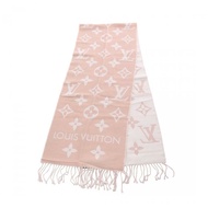 【日本直送】 LOUIS VUITTON LOUIS VUITTON LV 基本款 淺褐色 玫瑰 圍巾 羊毛 粉紅米色 米白色