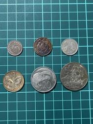 澳洲和大洋洲 紐西蘭 19XX年 動物幣 奮進號三桅帆船 1~50分 錢幣 硬幣-50分少見 (橘74)