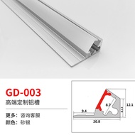 45Degree Backlight Hidden Cabinet Lamp Aluminum Profile PC Diffuse Channel Surface Mounted Super Thi