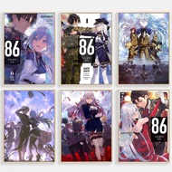 86 (Eighty Six) Frameless Canvas Poster - Anime Wall Art Painting for Living Room, Bar Decor, Home G