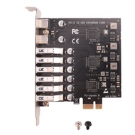 PCIe to USB 3.2 Gen 2 Card 8-Port (6X Type-A +2X Type-C) Converter PCIE Splitter VIA+ Chip for Deskt