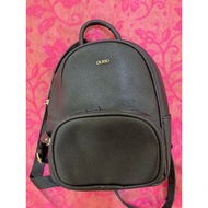 DUSTO Leather black backpack preloved bag