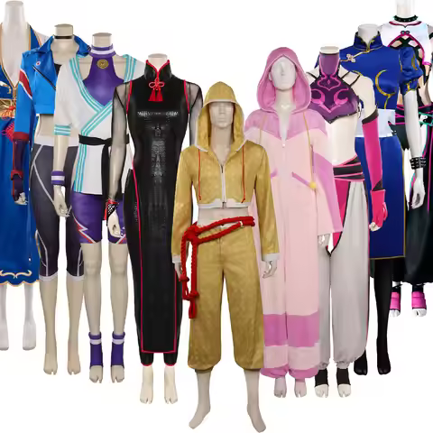 AKI Cosplay Costume Earrings Chunli Dress Fighter Jamie Manon Zangief Game SF Luke Fantasy Outfits H
