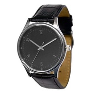 簡約手錶 大錶盤 數字 黑色錶面 男裝錶 全球免運