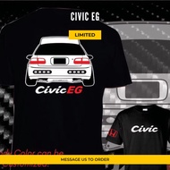 Fashion เสื้อคนอ้วนผญ - CIVIC EG Autoculture แข่งชุดแข่งเสื้อ Tshirt รถเสื้อยืดสําหรับผู้ชายเสื้อเชิ้ตสีดํา Tee