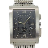 นาฬิกาข้อมือ Gucci G-Metro 8600M ตัวเรือนสแตนเลสสตีล ระบบควอตซ์ โครโนกราฟ หน้าปัดสีดำ สำหรับผู้ชาย [