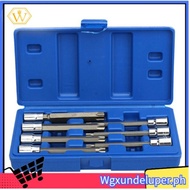 【W】7Pcs/Set 3/8 Inch Socket Tool Set Drive Extra Long Torx Star Bit Sockets Set T25 T30 T40 T45 T50 