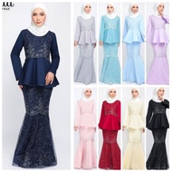 Rafaella Exclusive Peplum Lace 9130 Baju Kurung Peplum Rafaella Lace Sulam Baju Kurung Tunang Nikah 