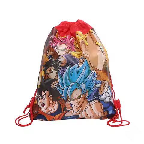 10/20/36pcs Dragon Ball Backpack Children Favorite Non-woven Fabric Travel Bag Storage Shoe Bag Cott