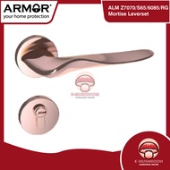 Armor Mortise Leverset Door Lock Rose Gold ALM-Z7070/S65/6085/RG
