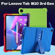 For Lenovo Tab M10 Plus 3rd Generation 10.6" TB128XU TB125FU Case M10 3rd Gen 10.1inch TB328FU TB328XU Tablet Casing Kid Air bag Shockproof Soft Silicone Shell With Stand Flip anti-crack Fall prevention Protective Cover
