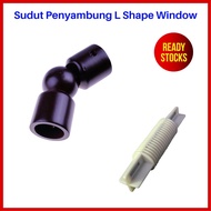 Curtain Rod Corner Connector Sudut Penyambung Joiner L Shape Bay Window Tingkap Kayu Langsir Aksesor