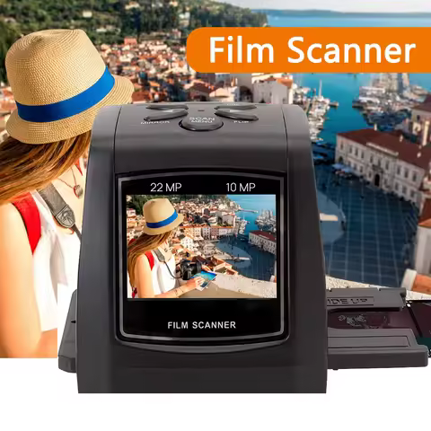 High Resolution Photo Scanner 35/135mm Slide Film Scanner Digital Film Converter 2.4"LCD High Qualit