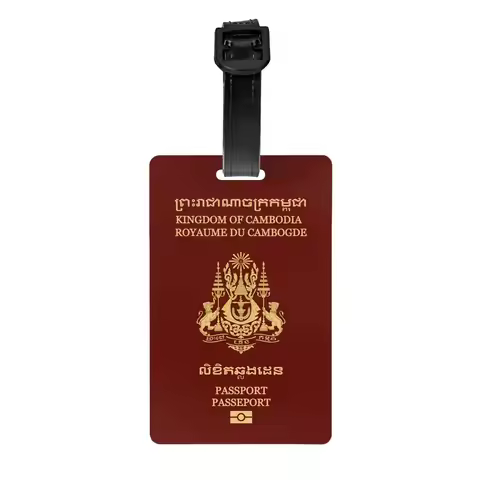 Cambodia Passport Luggage Tag Custom Baggage Tags Privacy Cover ID Label