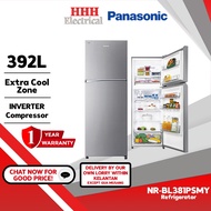 Panasonic 392L ECONAVI Inverter 2-Door Top Freezer Refrigerator NR-BL381PSMY Peti Sejuk 2 Pintu Inverter