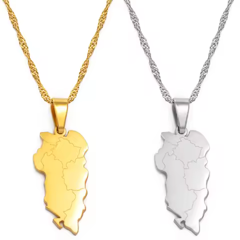 Anniyo Albania Pendant Necklaces Albanian Shqiperia Jewlery ShqipëriaeMadhe #534062