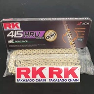 100% ORIGINAL RK415 HRU 130L GOLD CHAIN U-RING RANTAI RK ORING URING RK CHAIN RANTAI 415 EMAS RK ORI