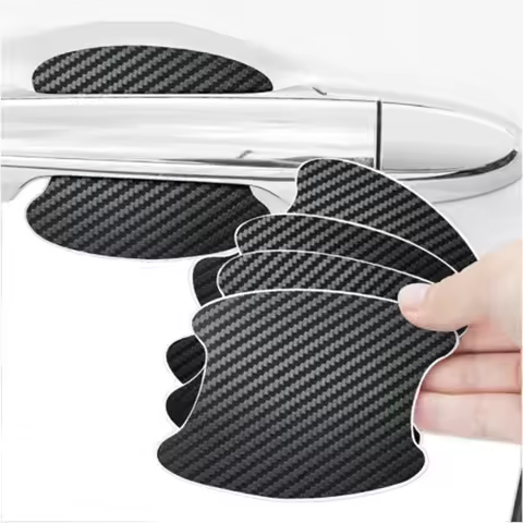 4pcs Car Door Sticker Carbon Fiber Styling Scratches Cover For Passat B8 Accessories Chery Tiggo 7 P