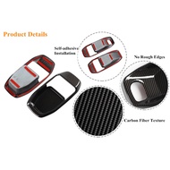 Carbon Fiber Look Inner Door Handle Bowl Cover Trim For Jeep Wrangler JL 4XE Gladiator JT 2018-2023 