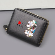 Korean EXO Wallet Cartoon Short Zipper Coin Purse Men Women Card Holder