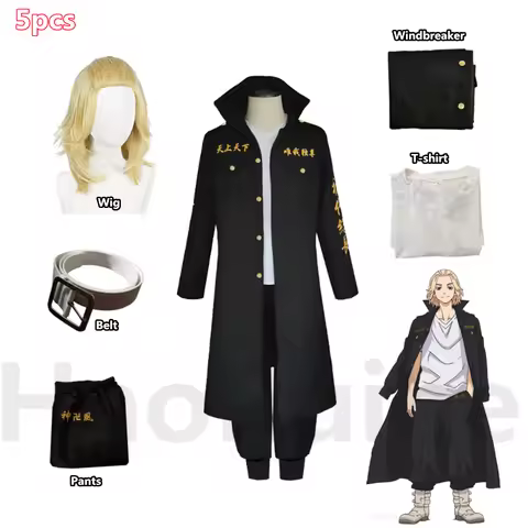 Anime Tokyo Revengers Manjiro Sano Mikey Cosplay Costume Wig Tokyo Manji Gang President Uniform Blac