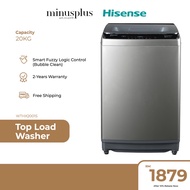Hisense Smart Fuzzy Logic Control Top Load Washer Washing Machine (20kg) - WTHX2001S