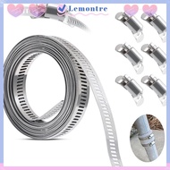 LEMONTRE Hose Clamp Strap, 304 Stainless Steel Large Hose Clamps,  Adjustable Pipe Ducting Hose Clam