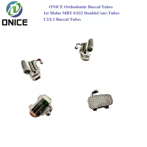 10Bags ONICE Dental Orthodontic Convertible Buccal Tubes U2L1 Mesh 1st Molar Roth/MBT 0.022 Double C