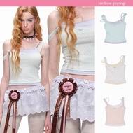 1JINN STUDIO Layer Fake 2 Piece Lace Camisole Sleeveless