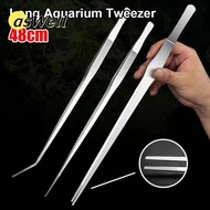 ASWELL 1Pcs Aquarium Tweezer, 48cm Stainless Steel Water Grass Clip, Durable Long Tong Aquarium Supp