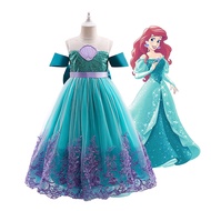 Ariel Princess Floral Lace Girls Dress