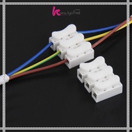 EC KB-C1077 Connector 3pin Quick Connect Terminal Block Cable / 2 Wire Connector Spring Terminal Con
