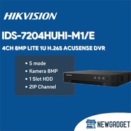 HIKVISION IDS-7204HUHI-M1/E 4CH 8MP LITE 1U H.265 ACUSENSE DVR OFFICIAL