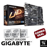 GIGABYTE H470M DS3H INTEL H470 LGA1200 MOTHERBOARD + INTEL 10TH GEN CPU COMBO PROMO