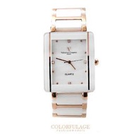 Valentino范倫鐵諾 珍珠貝面錶盤設計精密白陶瓷玫瑰金手錶腕錶 柒彩年代【NE1049】原廠公司貨