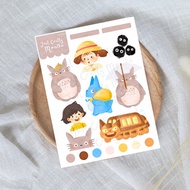 My Neighbor Totoro Fanart Sticker Sheet | Planner Sticker | Journal Sticker | Just Crafty Monika