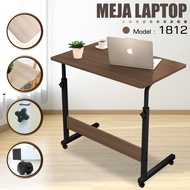 HTD SPORT Meja Laptop Portable Standing Desk Meja Belajar Minimalis Beroda Multifungsi 1812