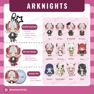 [starletter] Fanmerch Arknights Game Keychain Pin Sticker W Wisadel Theresa Kaltsit Nightingale Surt
